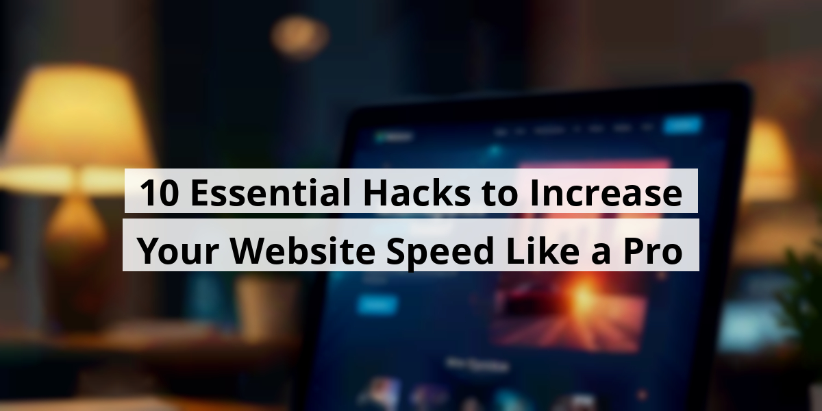 10 Essential Hacks to Increase Your Website Speed Like a Pro