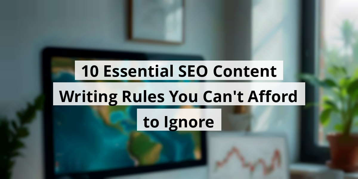 10 Essential SEO Content Writing Rules You Can't Afford to Ignore