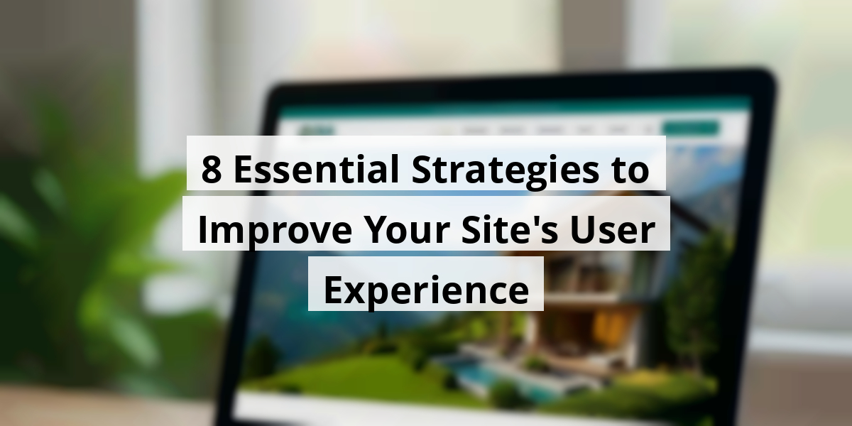 8 Essential Strategies to Improve Your Site's User Experience
