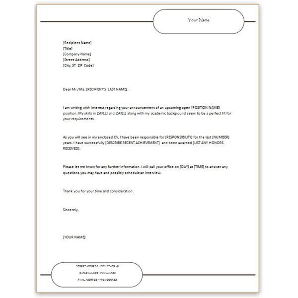Is There A Letter Template In Microsoft Word Anyleads