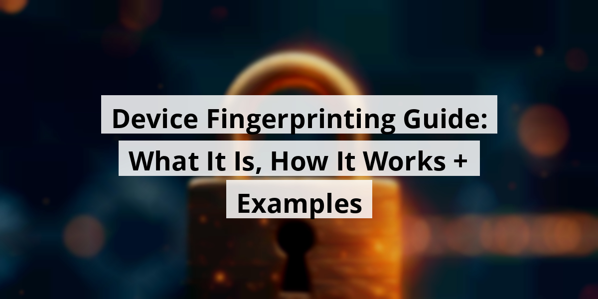 Device Fingerprinting Guide: What It Is, How It Works + Examples