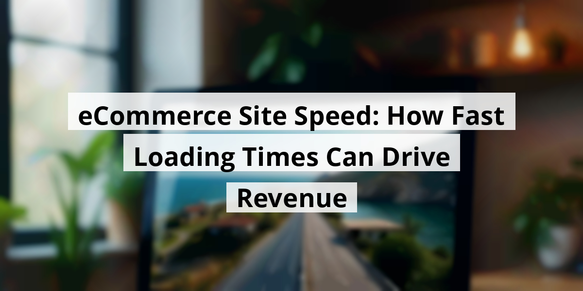 eCommerce Site Speed: How Fast Loading Times Can Drive Revenue
