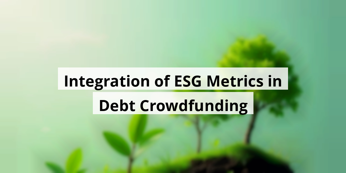 Integration of ESG Metrics in Debt Crowdfunding