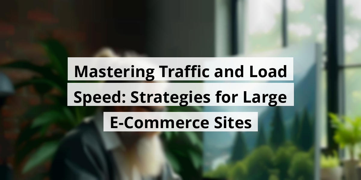 Mastering Traffic and Load Speed: Strategies for Large E-Commerce Sites
