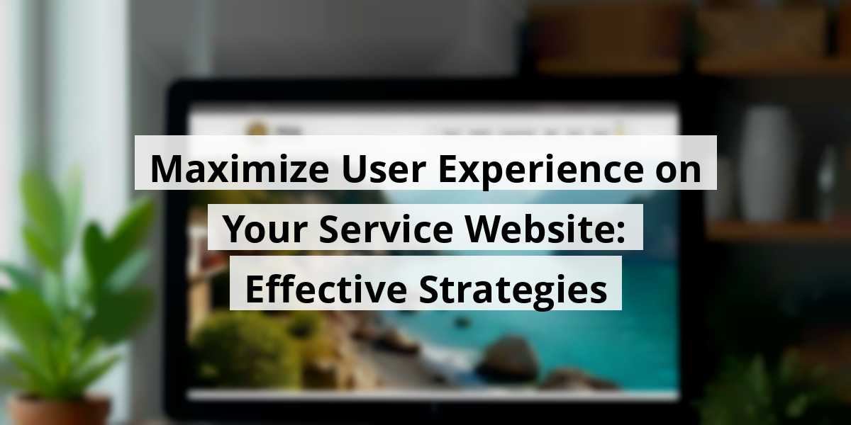 Maximize User Experience on Your Service Website: Effective Strategies