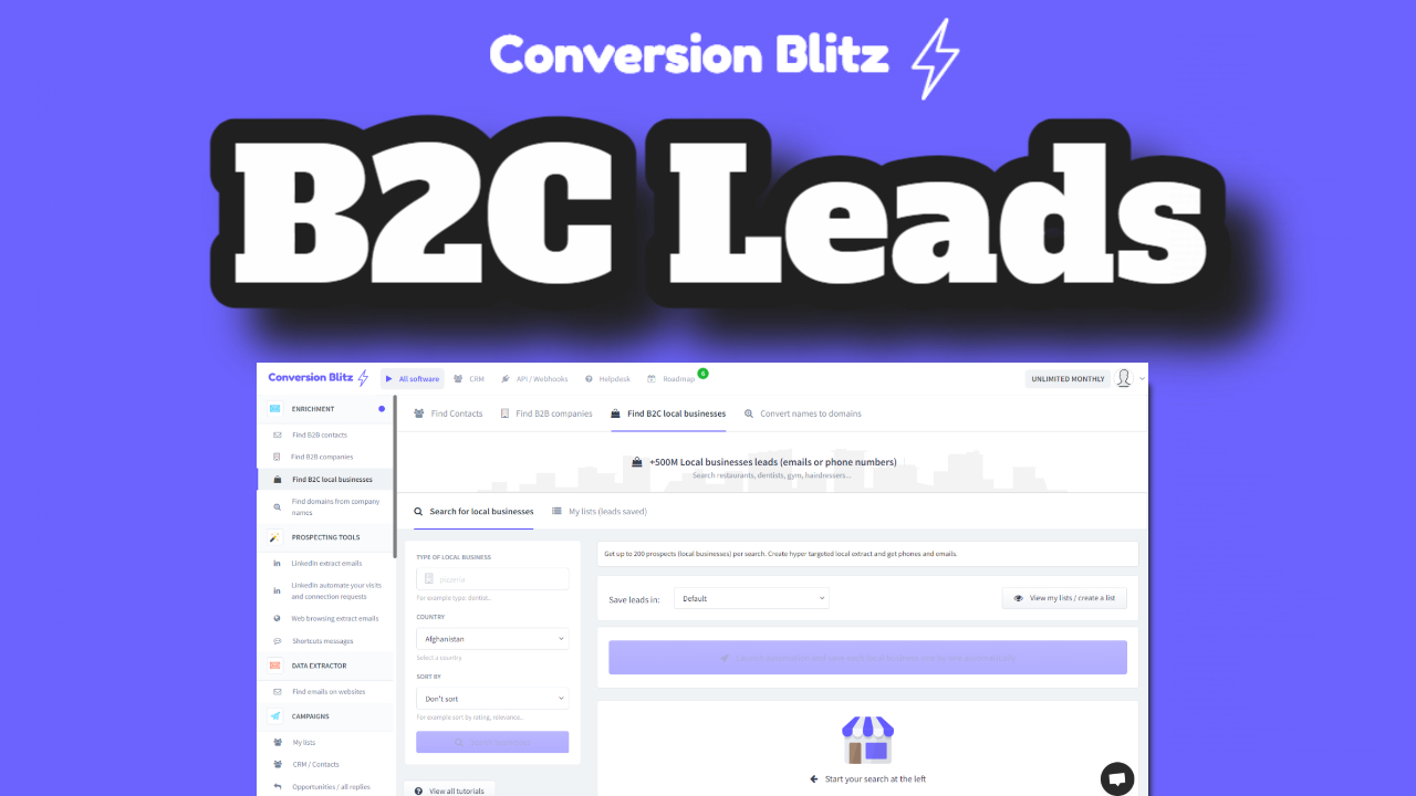 B2C Lead Generation Software