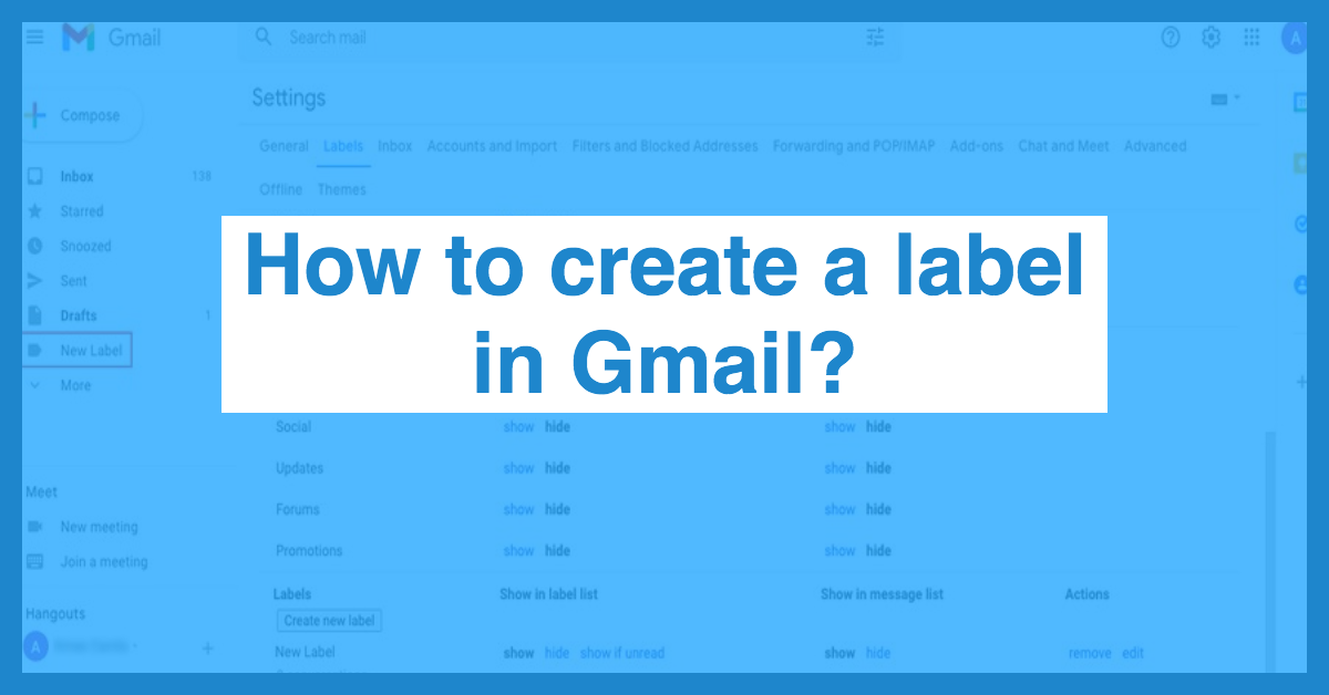 How to create a label in Gmail?