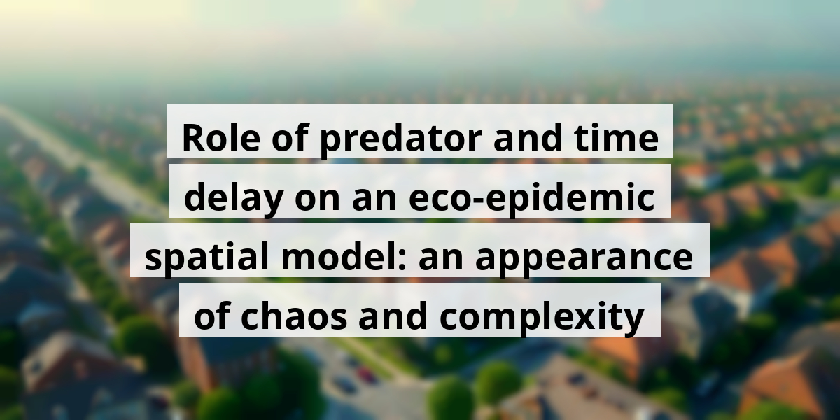 Role of predator and time delay on an eco-epidemic spatial model: an appearance of chaos and complexity