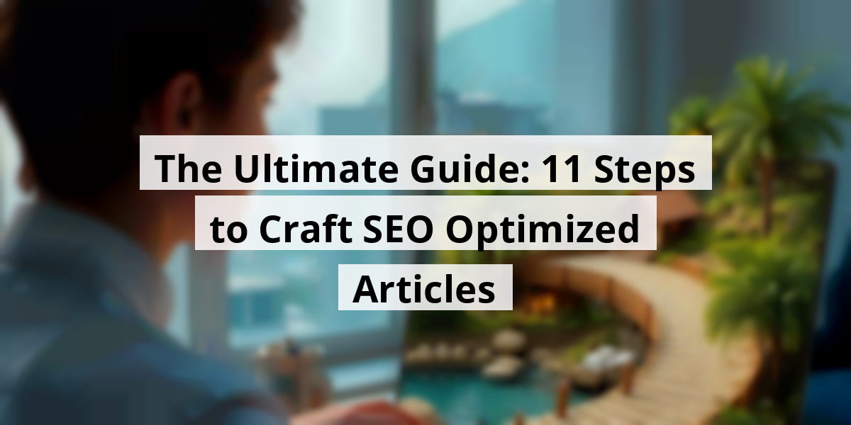 The Ultimate Guide: 11 Steps to Craft SEO Optimized Articles