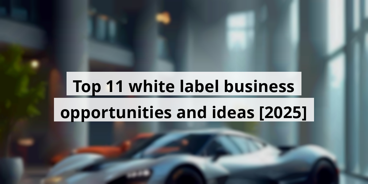 Top 11 white label business opportunities and ideas [2025]