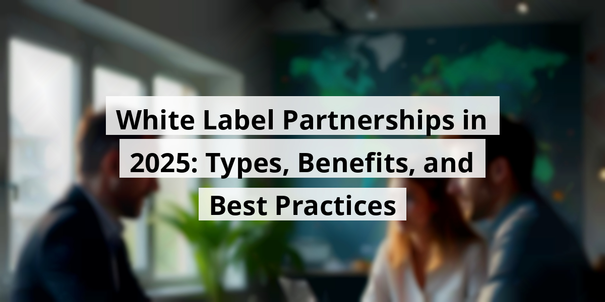 White Label Partnerships in 2025: Types, Benefits, and Best Practices
